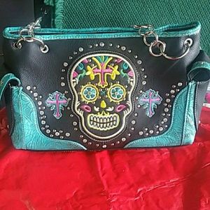 Sugar skull purse